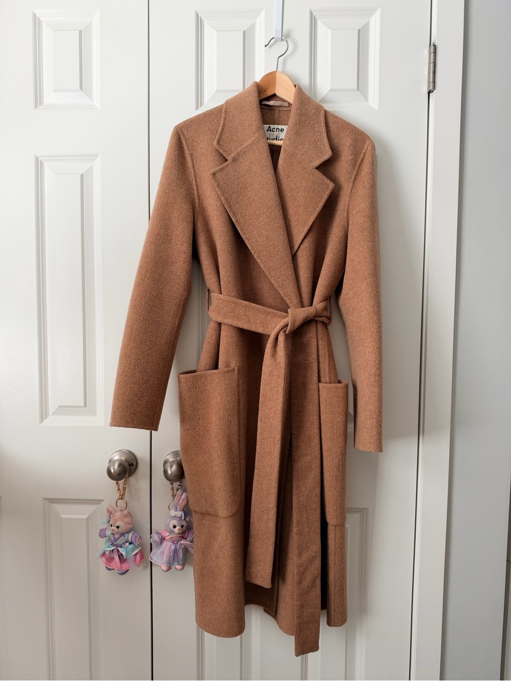 Acne Studios Camel Single-Button Wool-Blend Long Coat